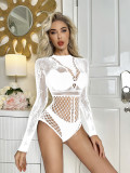 Women Backless Sexy Long Sleeve Bodysuit Sexy Lingerie