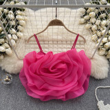 Women Holidays Flower Suspender Top