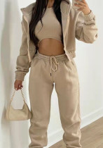 Women fleece Hoodies and PantCasual Three-Piece