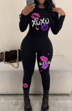 Women Long Sleeve Printed Jumpsuit