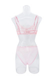 Women Autumn French Flower Embroidery See-Through Sexy Lingerie