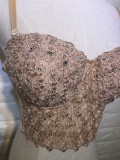 Women lace camisole feminine v-neck Strapless with breast pads bra Tank Crop Top