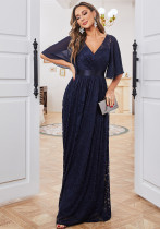 Women loose party lace party bridesmaid dress evening dress Women loose party lace party bridesmaid dress evening dress