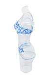 Women Autumn French Flower Embroidery See-Through Sexy Lingerie