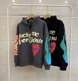 Women Graffiti Letter Printed Velvet Hoodies