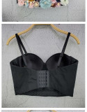 Women Flower Color Block Bra Tank Crop Top