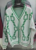 Autumn And Winter Sweater Jacket Single-Breasted Embroidered V-Neck Top Loose Knitting Cardigan