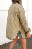 Women Autumn and Winter Pine Color Block Padded Jacket