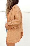 Women Autumn and Winter Pine Color Block Padded Jacket