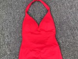Women Plunging Backless Halter Neck Sports Fitness Yoga Jumpsuit