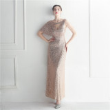 Plus Size Women Sequin Formal Party Maxi Evening Dress