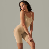 Women seamless knitting Solid Stretch Romper