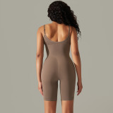 Women seamless knitting Solid Stretch Romper
