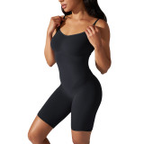 Women seamless knitting Solid Stretch Romper