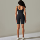 Women seamless knitting Solid Stretch Romper