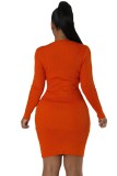 Women Round Neck Knitting Dress