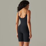Women seamless knitting Solid Stretch Romper