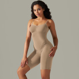 Women seamless knitting Solid Stretch Romper