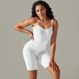 Women seamless knitting Solid Stretch Romper