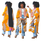 Women Casual Short Sleeve Knitting Long Jacket