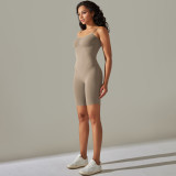 Women seamless knitting Solid Stretch Romper