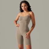Women seamless knitting Solid Stretch Romper