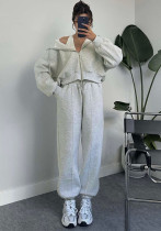 Women Autumn and Winter Solid Hoodies and Casual Hoodies Two-piece Set Women Autumn and Winter Solid Hoodies and Casual Hoodies Two-piece Set