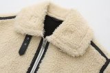 Women autumn and winter lamb wool coat