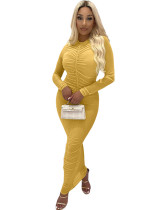 Women mesh Solid Pleated Dress Women mesh Solid Pleated Dress