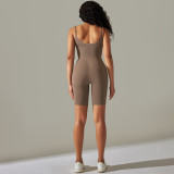 Women seamless knitting Solid Stretch Romper