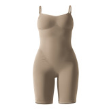 Women seamless knitting Solid Stretch Romper