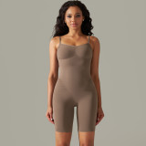 Women seamless knitting Solid Stretch Romper
