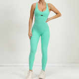 Women Crossover Yoga Wear Sports Stretch Jumpsuit