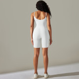 Women seamless knitting Solid Stretch Romper