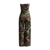 Women Fall Strapless Casual Jumpsuit