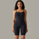 Women seamless knitting Solid Stretch Romper