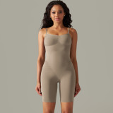Women seamless knitting Solid Stretch Romper