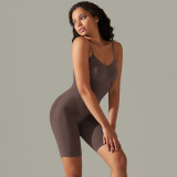 Women seamless knitting Solid Stretch Romper