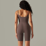 Women seamless knitting Solid Stretch Romper