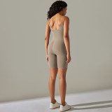 Women seamless knitting Solid Stretch Romper