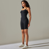 Women seamless knitting Solid Stretch Romper
