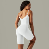 Women seamless knitting Solid Stretch Romper