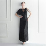 Plus Size Women Sequin Formal Party Maxi Evening Dress