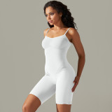 Women seamless knitting Solid Stretch Romper