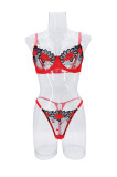 Hot And Sexy Mesh Embroidery See-Through Multi-Colored Sexy Lingerie For Women