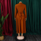 Women's Fashion Chic Pleated African Plus Size Swing Dress