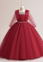 Girl's Dress Flower Girl Birthday Princess Dress Children's Piano Performance Dress Catwalk Dress Girl's Dress Flower Girl Birthday Princess Dress Children's Piano Performance Dress Catwalk Dress