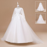 Children's Wedding Dress Princess Dress Tutu Little Girl's Piano Performance Catwalk Costume