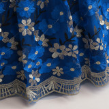 Girl's Wedding Dress Embroidered Children's Mesh Puffy Princess Dress