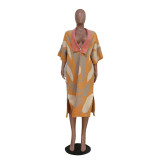 Women Casual Short Sleeve Knitting Long Jacket